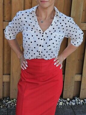 Express Portofino Polka Dot Blouse